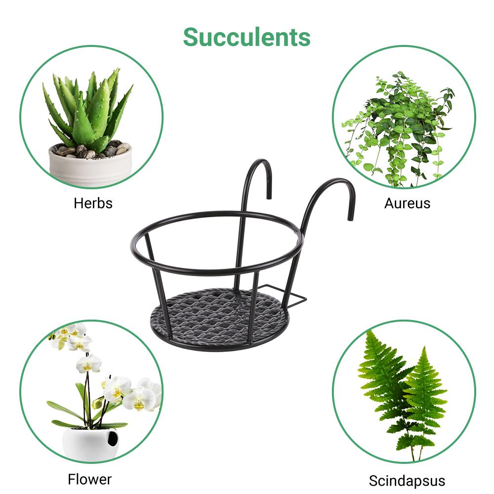 Bộ 3 Giá đỡ Kệ hoa hạng nặng bằng Sắt treo Ban công Cửa sổ