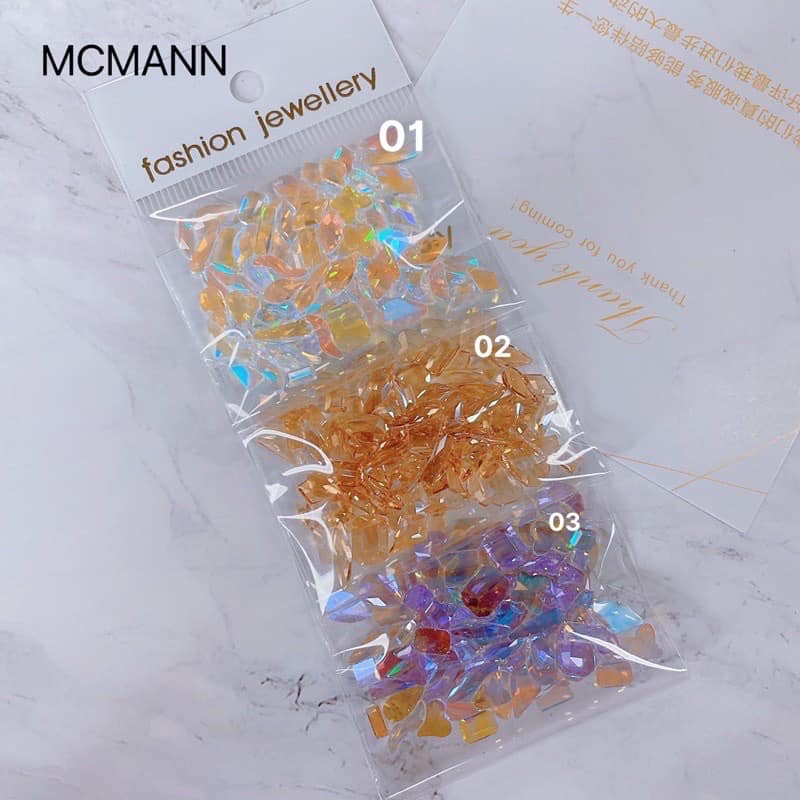 set đá pha lê chân bằng set 100 viên màu siêu đẹp làm nail - Mã 02