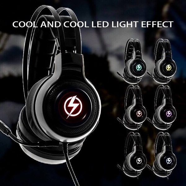 Tai nghe Lightning ADZ-02 âm 7.1 - Lightning ADZ02 ( Đen Xám) - Hàng Chính Hãng