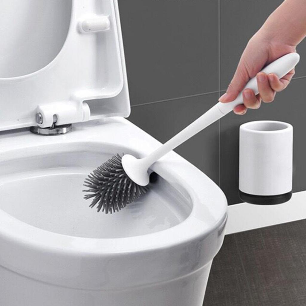 Toilet Washroom Brush Set with Holder Bathroom Cleaning Tool Floor Standing