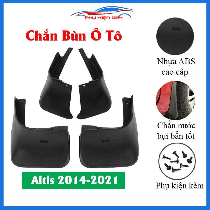 Bộ 4 chắn bùn chuẩn cho xe Altis 2014-2015-2016-2017-2018-2019-2020-2021 (kèm bộ ốc)