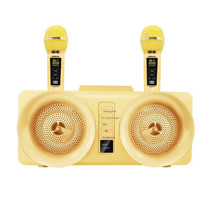 Phong cách mới nhất SD307 máy hát karaoke gia đình âm thanh bluetooth micro không dây kép TV karaoke quốc gia hỗ trợ ghi âm bài hát không dây điệp khúc
