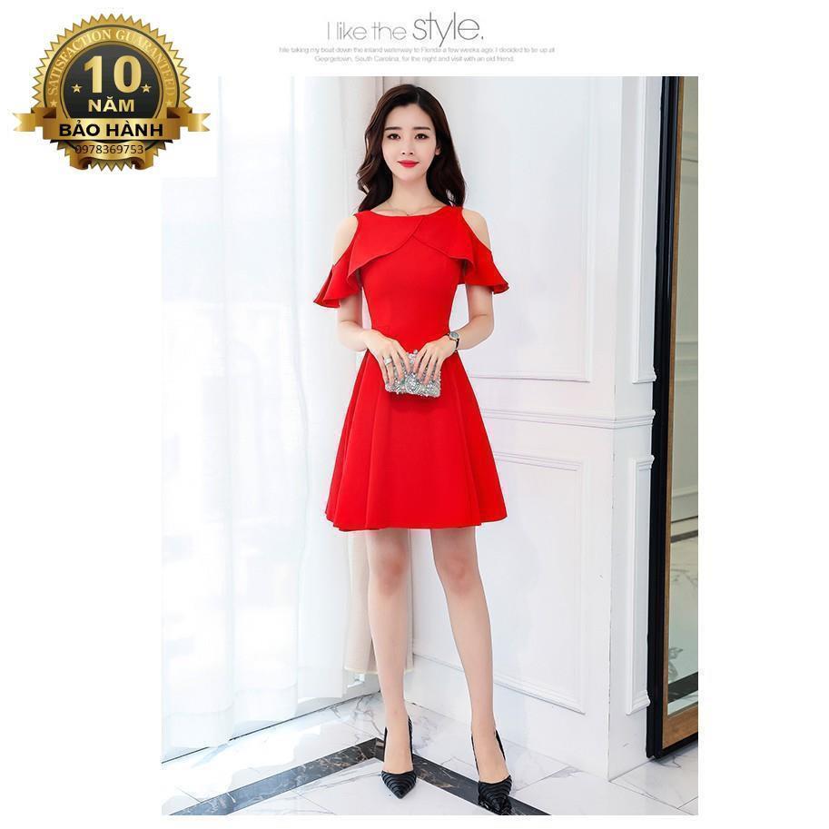 SALE - Đầm xòe cut out vai công sở, dự tiệc, dạo phố trẻ trung, xinh đẹp Misa Fashion MS308 - Có 3 màu