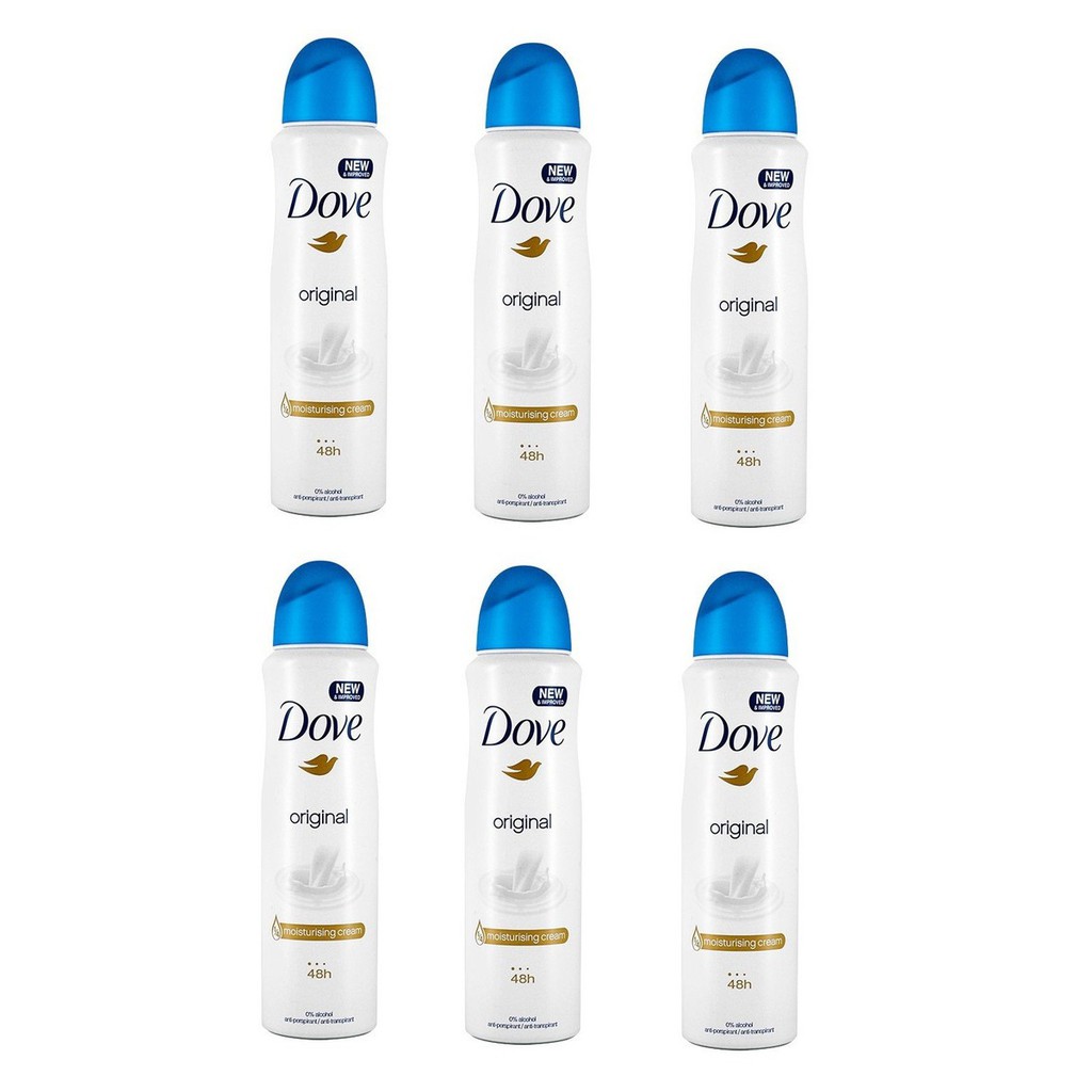 Lốc 6 xịt khử mùi Dove Original 150ml( không có tem phụ- không xuất hóa đơn )