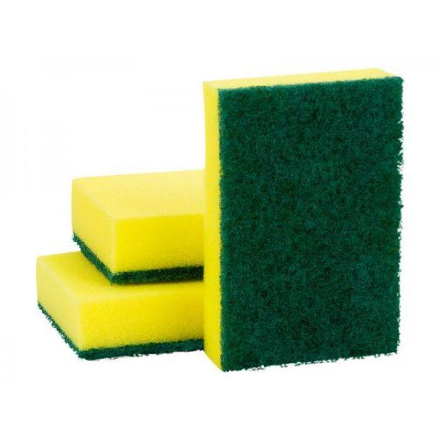 Miếng rửa chén đĩa _miếng rửa bat xanh vàng tiện dụng