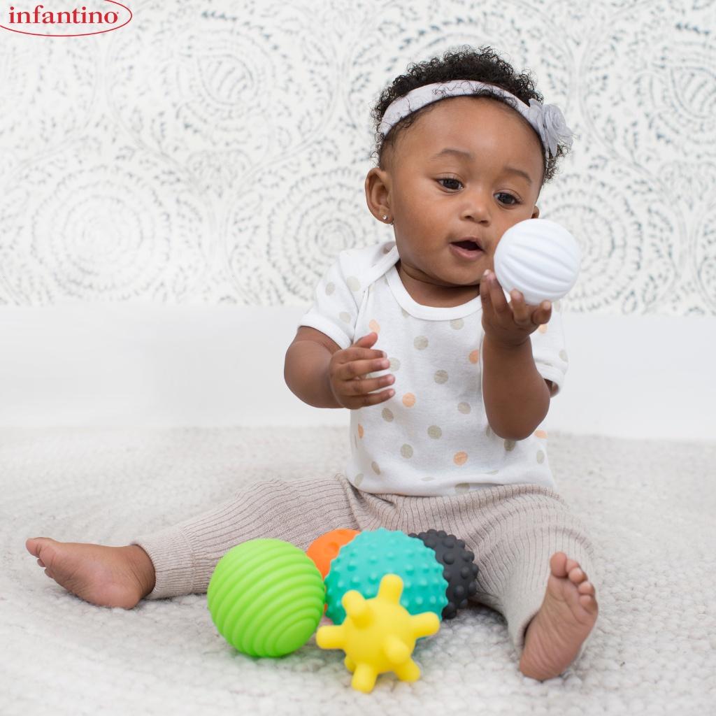 Set Đồ Chơi 6 Trái Bóng INFANTINO Dành Cho Bé Giúp Phát Triển Giác Quan Và Kỹ Năng Của Trẻ