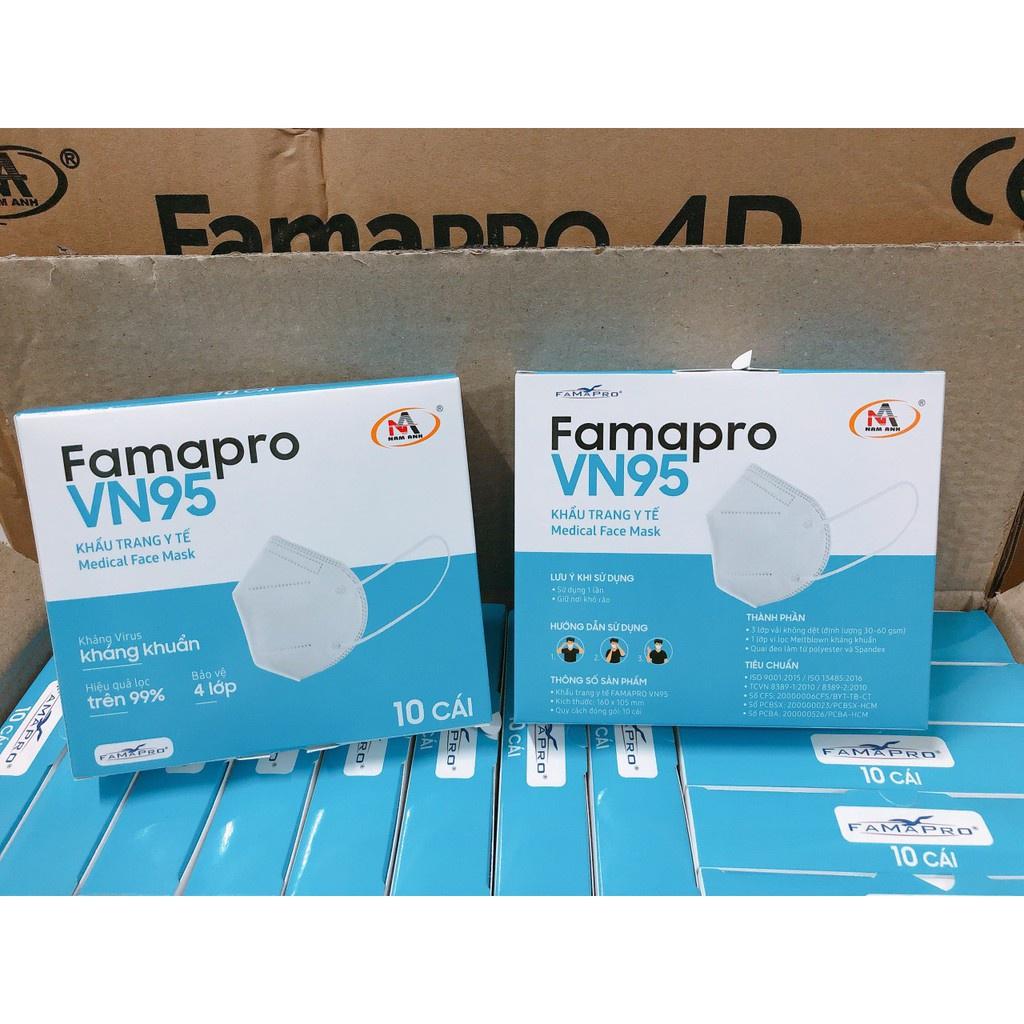 Khẩu trang y tế kháng khuẩn 4 lớp Famapro VN95