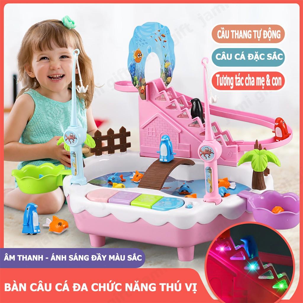 Bộ Đồ Chơi Câu Cá Hồ Cánh Cụt Đổ Nước Thật - Đồ Chơi Vui Nhộn Cho Bé