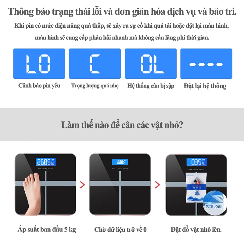 Cân sức khỏe điện tử chữ thập 180kg độ chính xác cao - Cân Sức Khoẻ Màn Hình Hiển Thị LCD - Hàng chính hãng