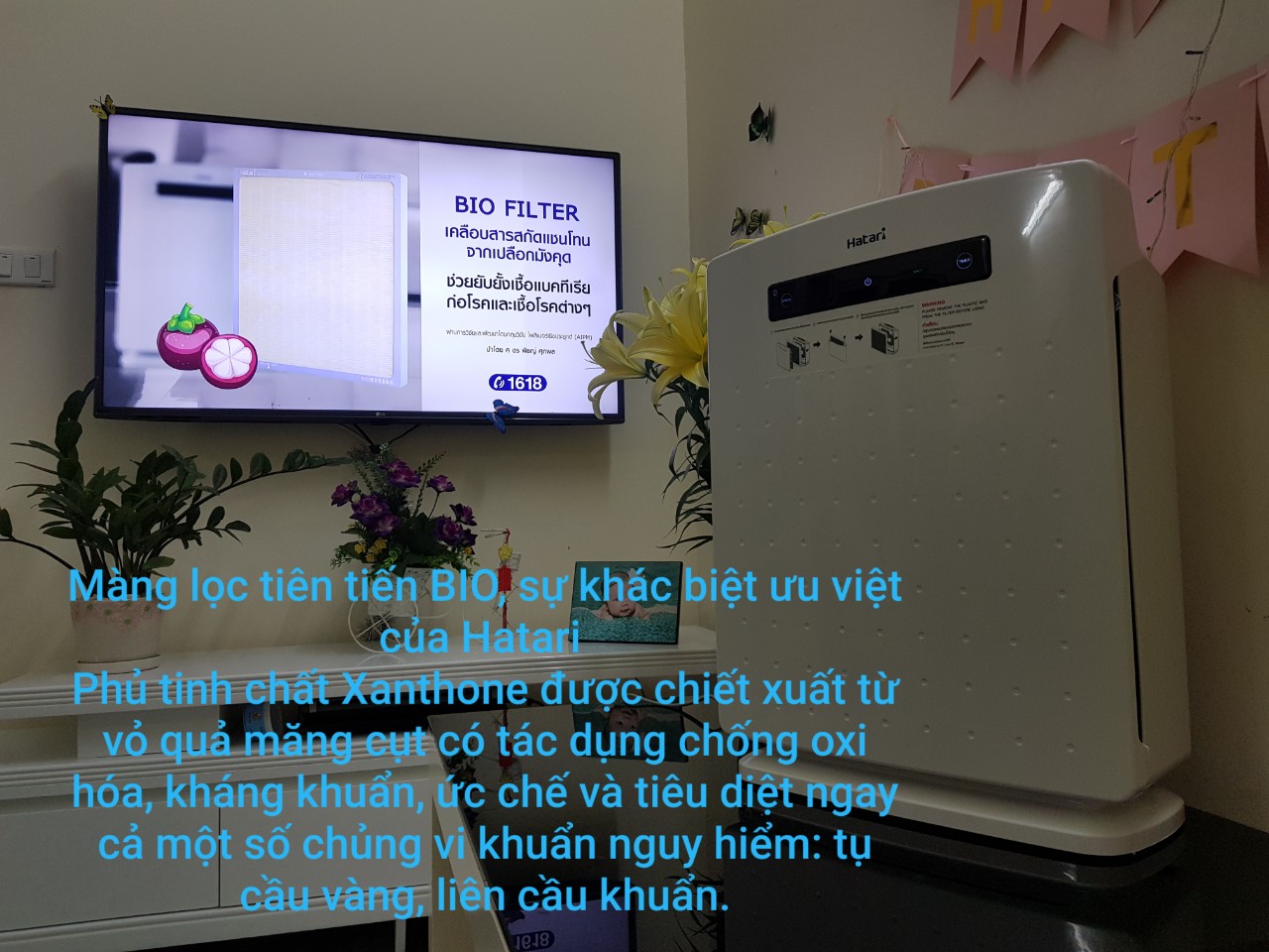 Máy Lọc Không Khí Cao Cấp Thái Lan, Màng lọc 4 lớp, Công suất 49W, Diện tích sử dụng 30m2, Lọc bụi mịn PM2.5, Tích hợp chế độ Ion âm, Plasma - HATARI AP12 - Điều Khiển Từ Xa Remote - Hàng Chính Hãng