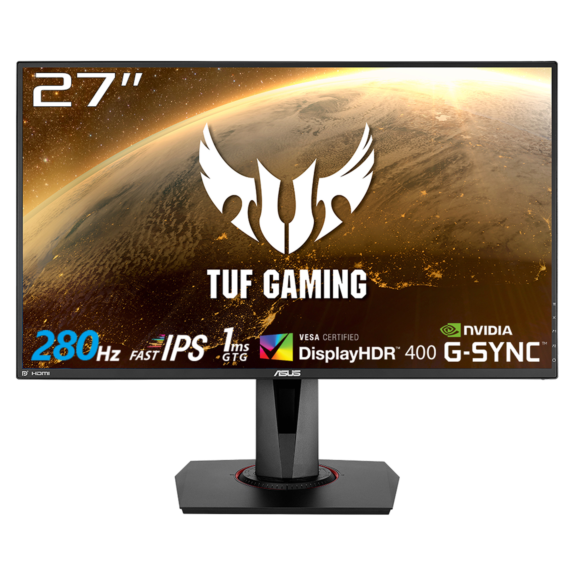 Màn Hình ASUS TUF GAMING VG279QM 27 inch Full HD (1920 x 1080) 1ms 280Hz ELMB SYNC, G-SYNC, Fast IPS, 2W x 2 Stereo RMS - Hàng Chính Hãng