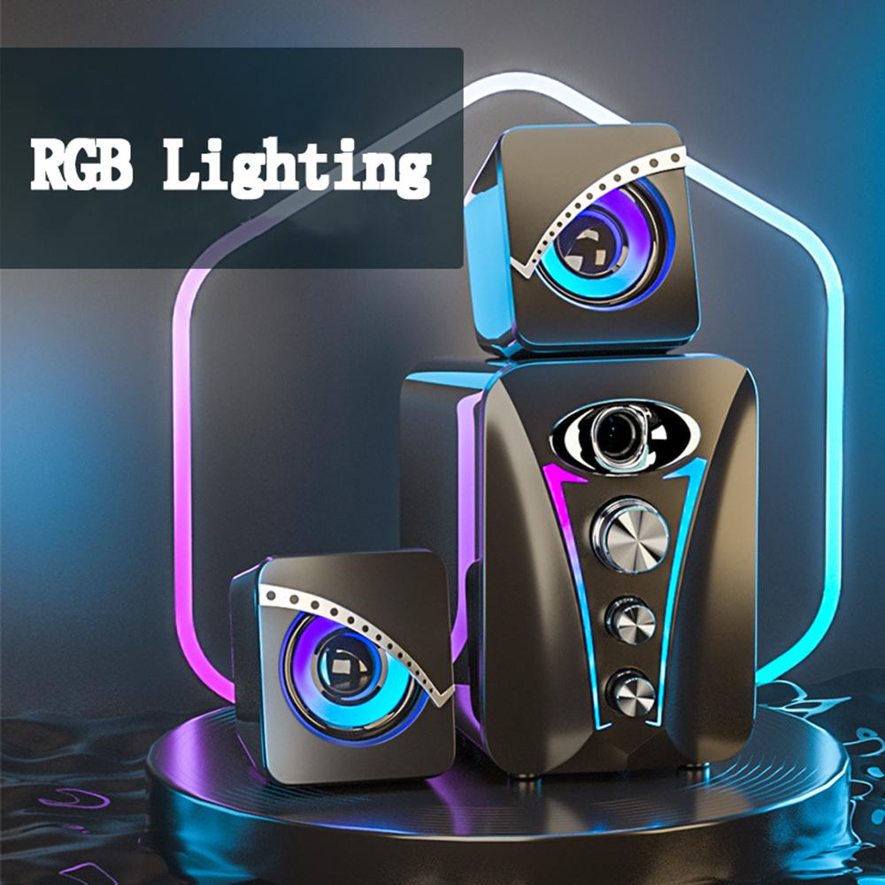 Âm thanh mát mẻ chất lượng cao Bluetooth loa có dây cao với micrô và phù hợp cho máy tính để bàn và máy tính xách tay Color: Bluetooth