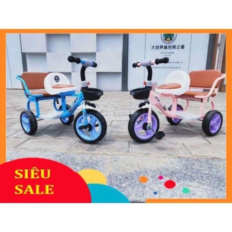 Xe xích lô nhập khẩu khung thép bánh to cho bé