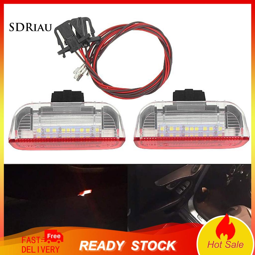 Set 2 Đèn Led Chiếu Sáng Gắn Cửa Xe Ô Tô Volkswagen Passat Porsche