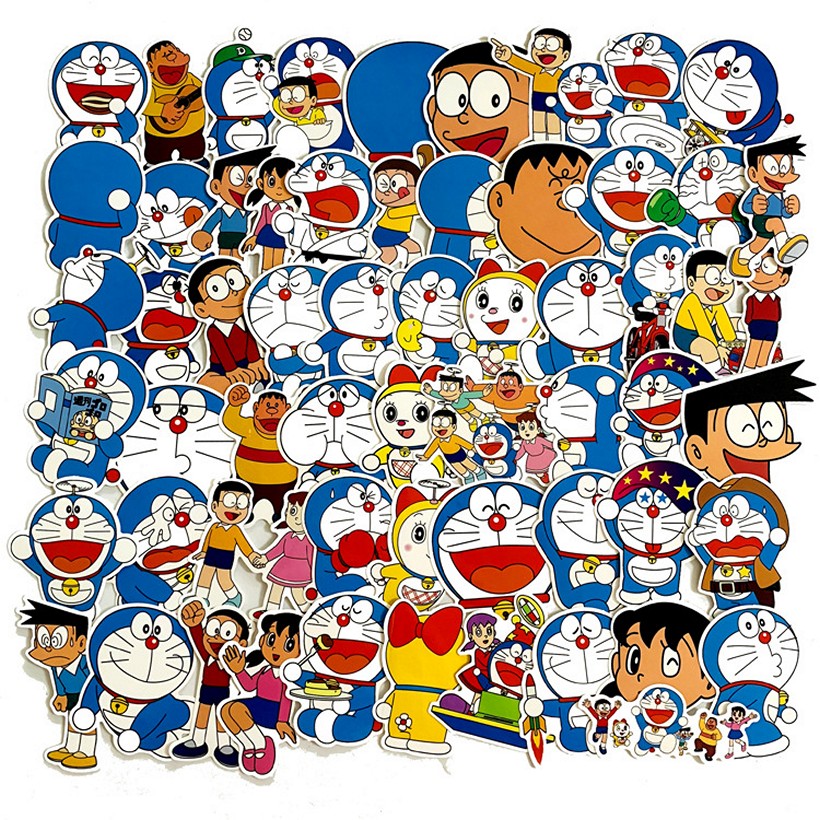 Sticker 60 miếng hình dán Doraemon - hàng nhập khẩu