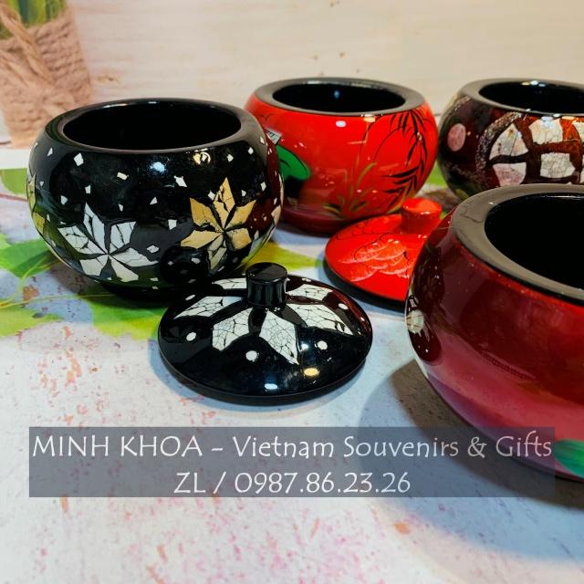 Hũ Lọ Sơn Mài Nhiều Mẫu Đựng Kẹo, Trang Sức 12 cm