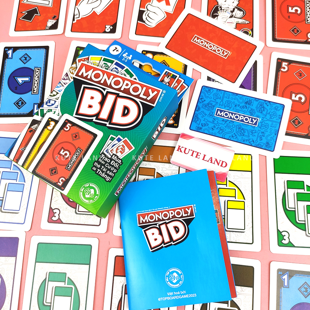 [Bản Cao Cấp] Bộ Bài Tỷ Phú Monopoly BID Phiên Bản 110 thẻ bài Tiếng Việt BID Cards Game