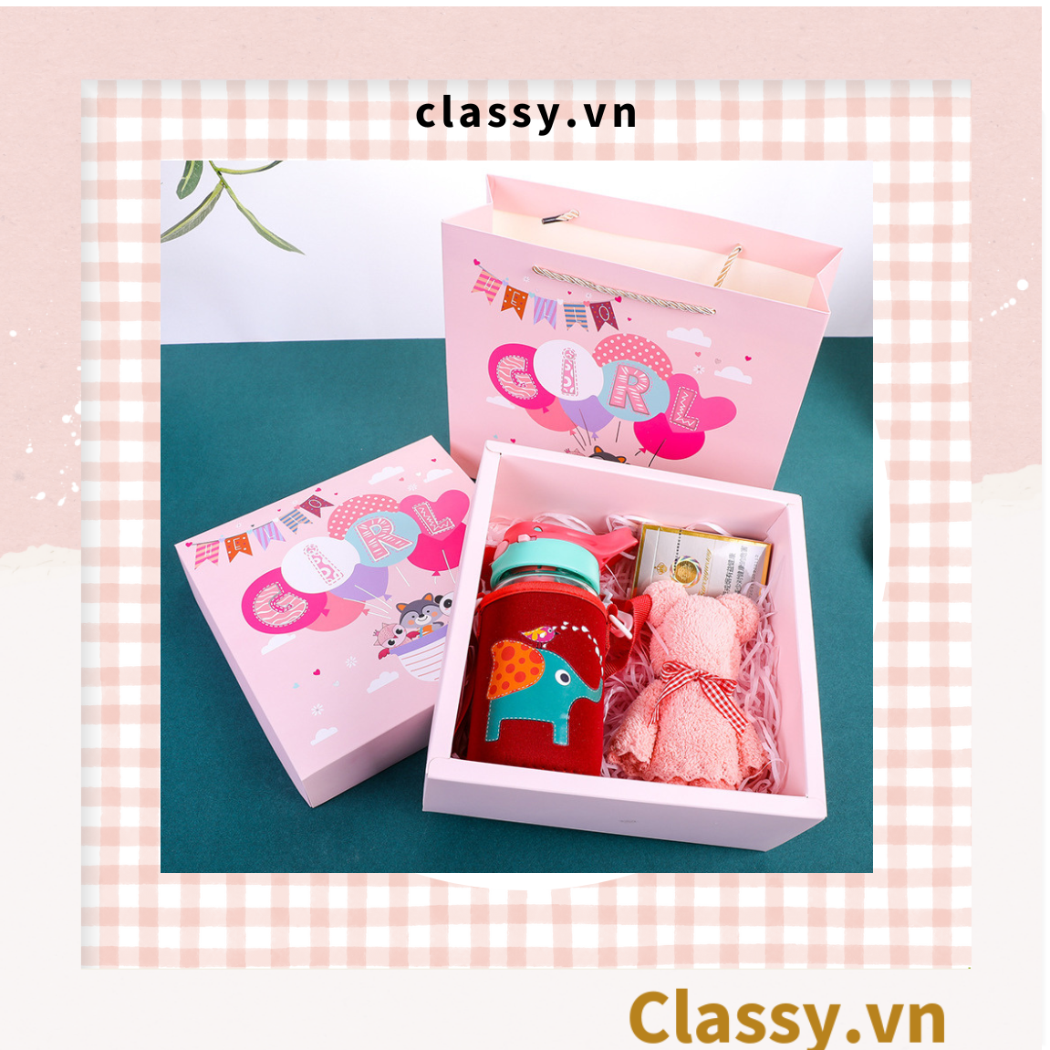 XÉ LẺ túi giấy +Hộp quà lớn quà tặng kích thước 19 * 19 * 8.5cm cho trẻ em