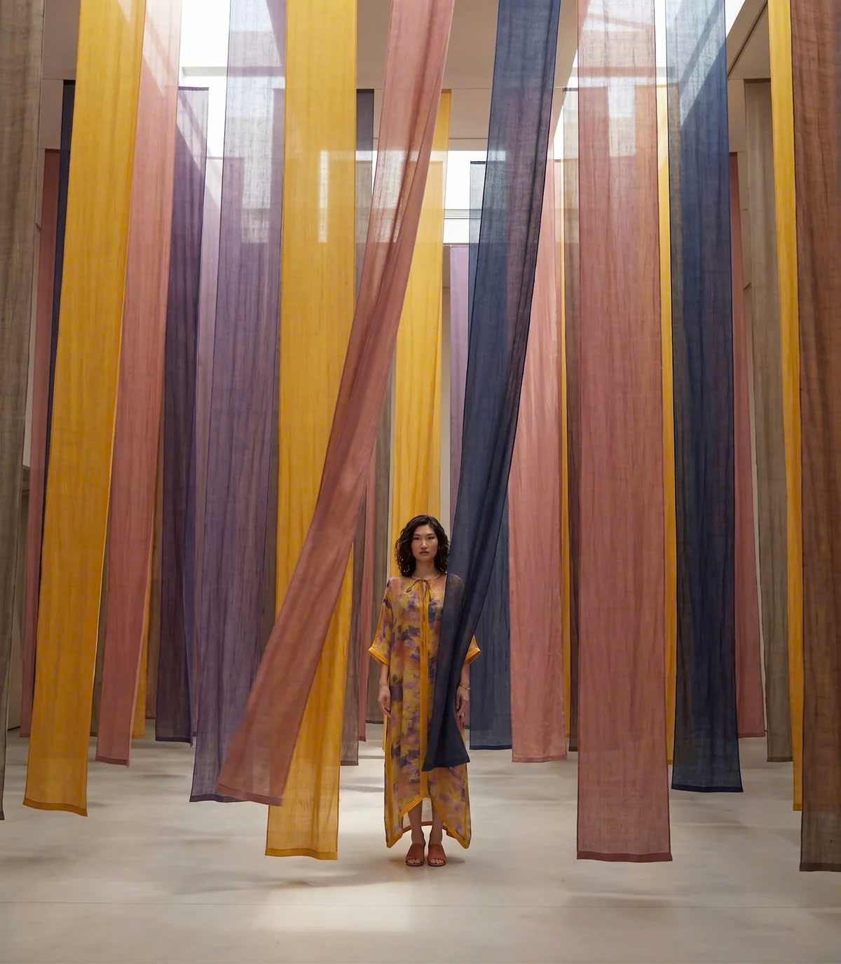 Đầm Kaftan Ramie Thuỷ Ảnh Dre240 Thời trang thiết kế Hity