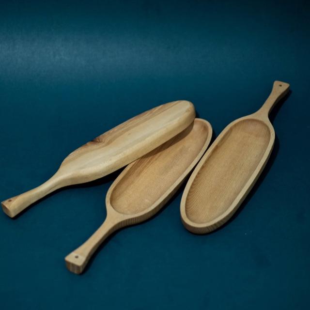 Khay gỗ trang trí - khay gỗ dài tay cầm