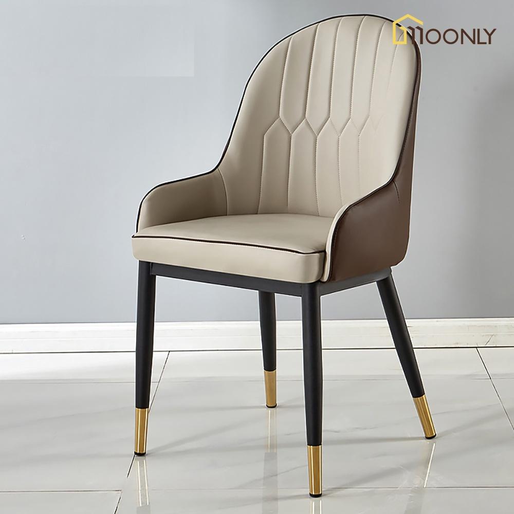 Ghế Ăn Thư Giãn Monet Có Tay Vịn Bọc Da Chân Sắt Cao Cấp Kích thước 43*46*90cm