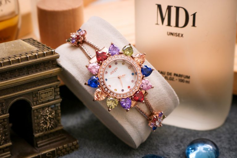 Đồng Hồ Nữ JS-021C Julius Star Mặt Hoa Đính Đá swarovski
