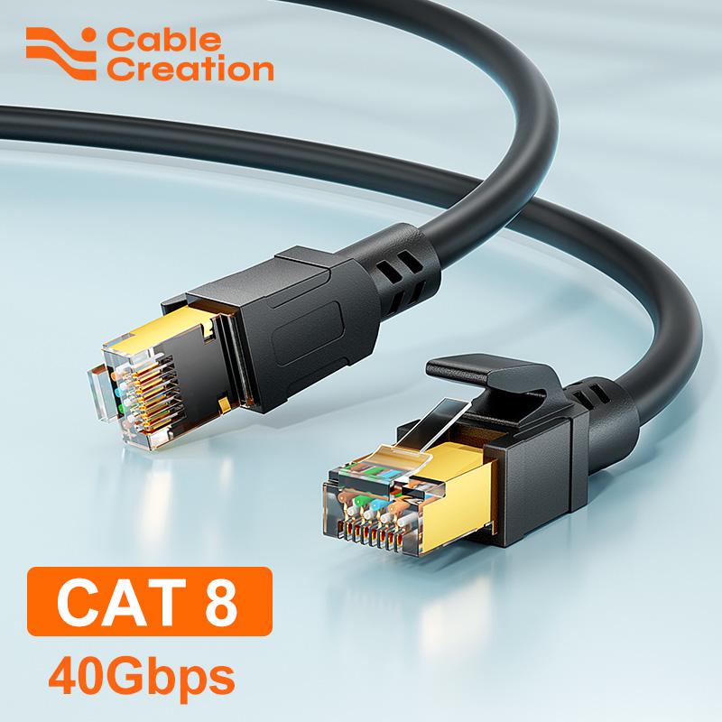 CableCreation Cat 8 RJ45 Cáp Dù 40Gbps 2000MHz SFTP Mạng Tốc Độ Cao Internet Lan Dây Cho Laptop PS5 Router
