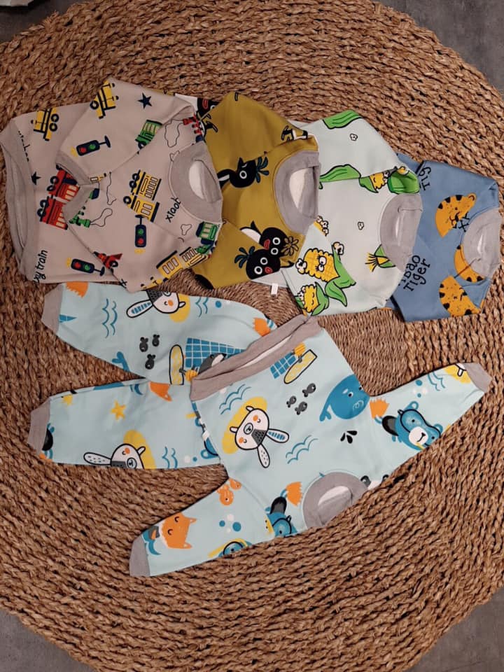 Combo 5 bộ Nỉ lót lông ấm áp cho bé