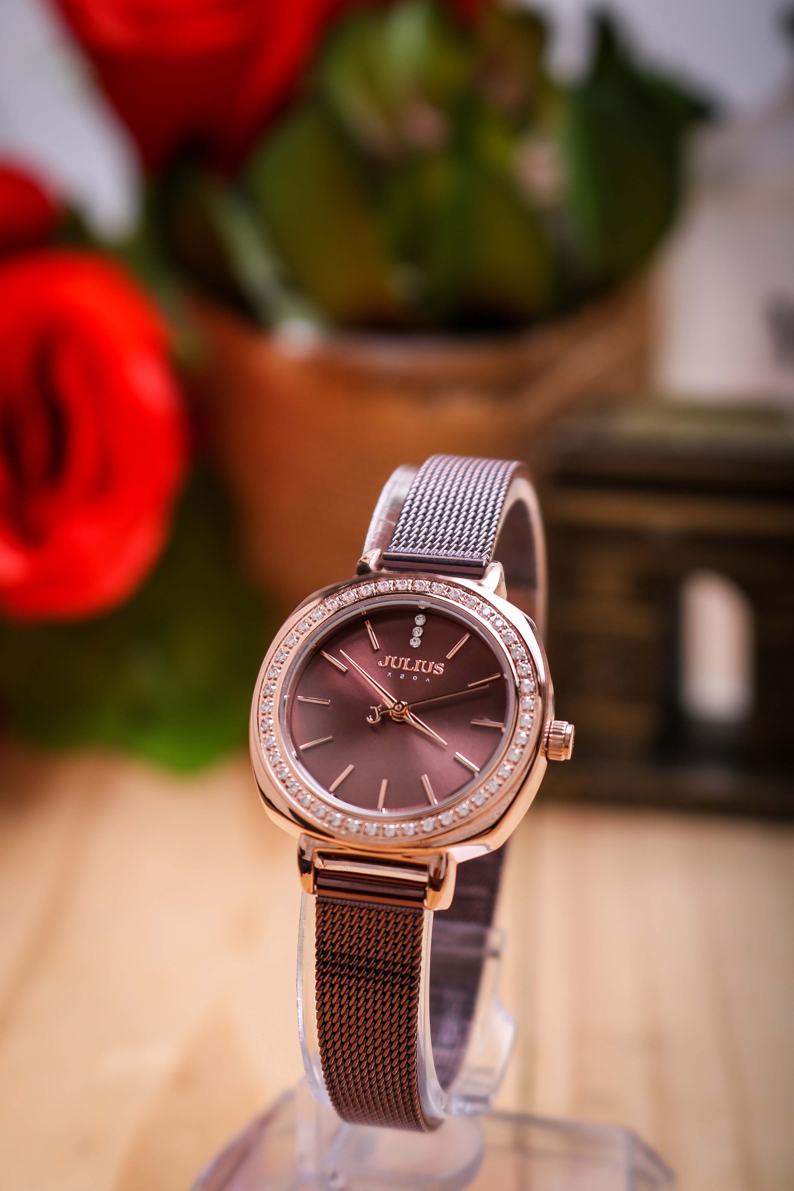 Đồng Hồ Nữ JA-1213C Julius Hàn Quốc Dây Thép