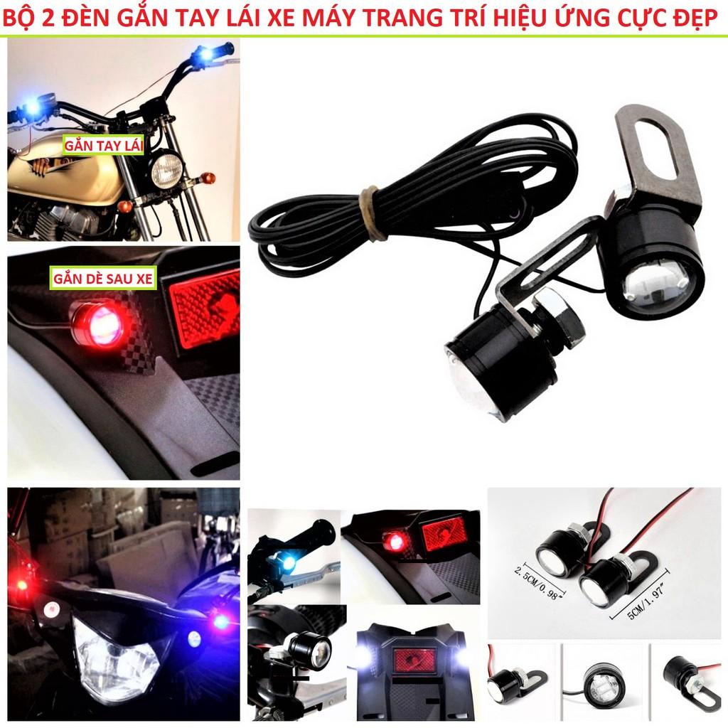 Bộ 2 đèn chớp nháy mini gắn chân gương xe máy nổi bật siêu đẹp mẫu mới chống nước