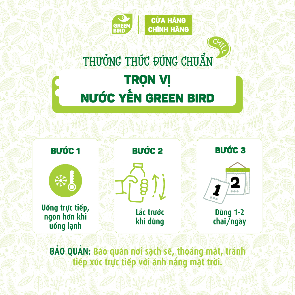 Nước Yến Chưng Đường Phèn Green Bird Bổ Dưỡng Tiện Lợi - Hũ 72g