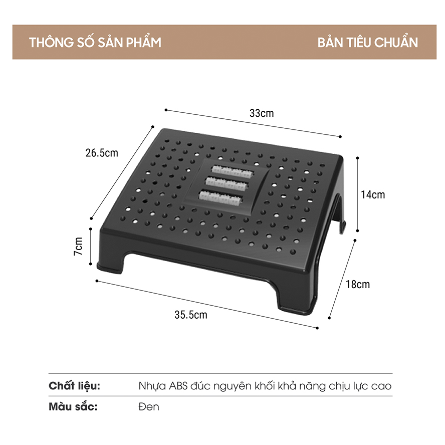 Ghế Gác Chân Công Thái Học Điều Chỉnh 6 Cấp Độ Chiều Cao Thích Hợp Văn Phòng Làm Việc Học Tập, Ghế Kê Chân Chỉnh Dáng Ngồi Tốt Cho Sức Khỏe Cột Sống Giảm Đau Lưng Bảo Hành 90 Ngày