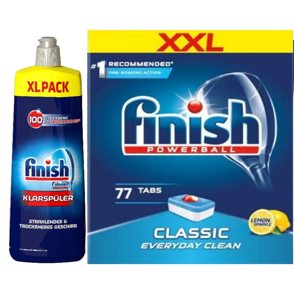 77 Viên Finish + 750ml Nước làm bóng bát Finish