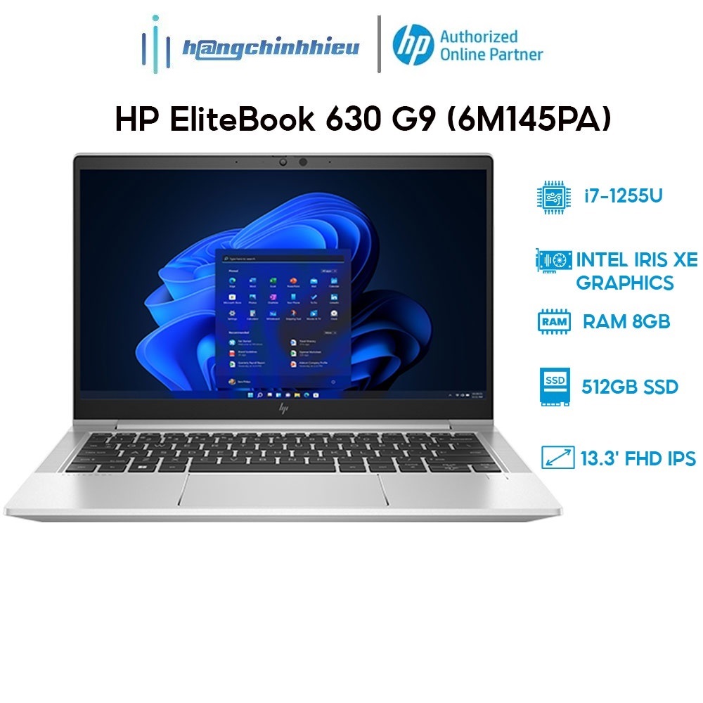 Hình ảnh Laptop HP EliteBook 630 G9 6M145PA i7-1255U | 8GB | 512GB | 13.3' FHD | Win 11 Hàng chính hãng