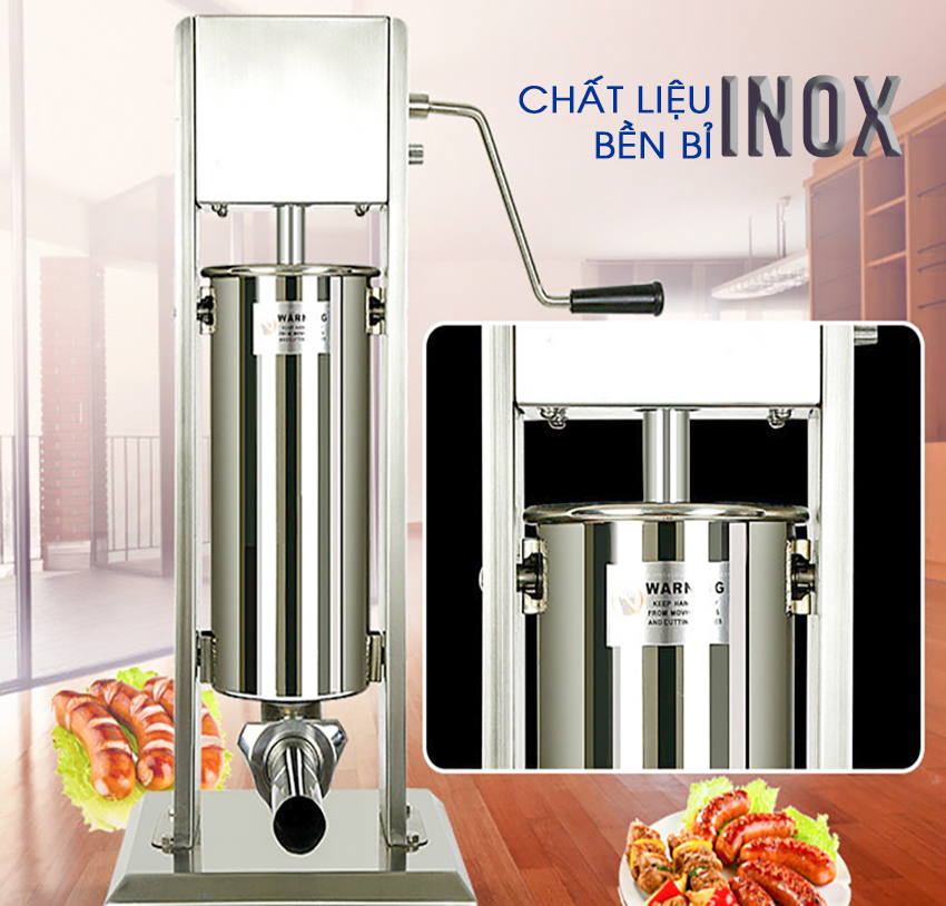 Máy Nhồi Lạp Xưởng Quay Tay NEWSUN 7L - Hàng Chính Hãng