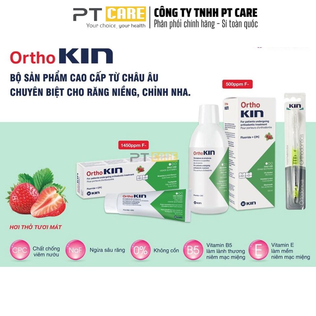 Nước Súc Miệng Dành Cho Răng Niềng Chỉnh Nha Ortho Kin 500ml Ngừa Sâu Răng Thơm Miệng