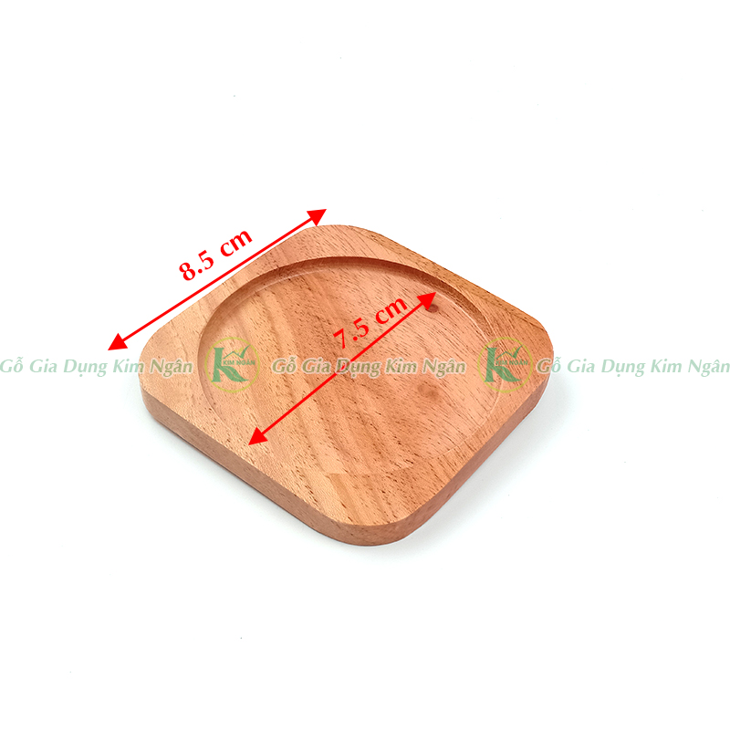 Lót Ly Gỗ Vuông Lòng Tròn Gỗ Tự Nhiên, Lót Ly Gỗ Xà Cừ Gỗ Thông - Gỗ Kim Ngân