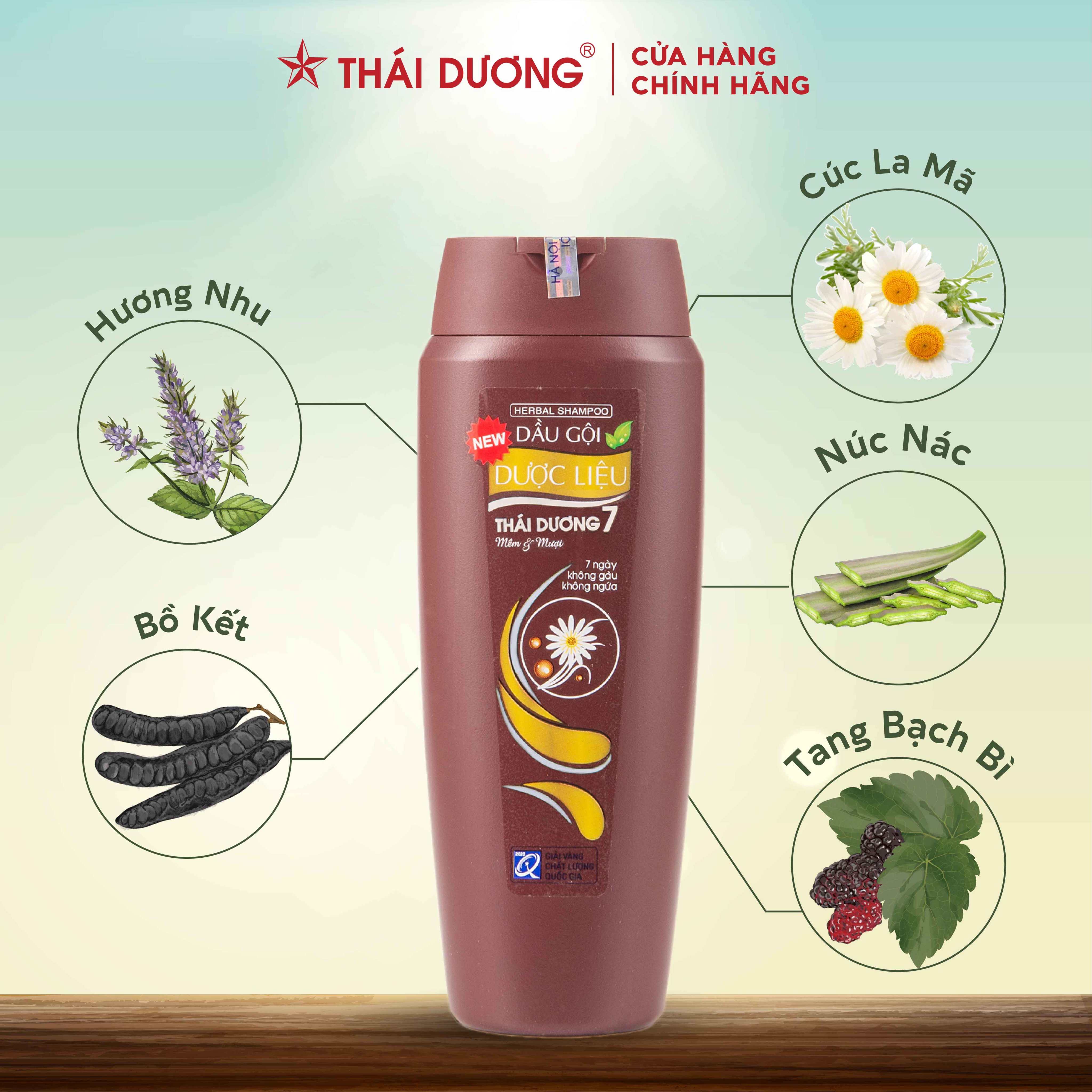 Dầu gội dược liệu Thái Dương 7 200ml / 480ml / 1100ml