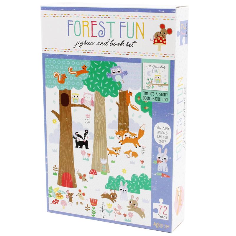 Jigsaw &amp; Book Set - Forest Fun