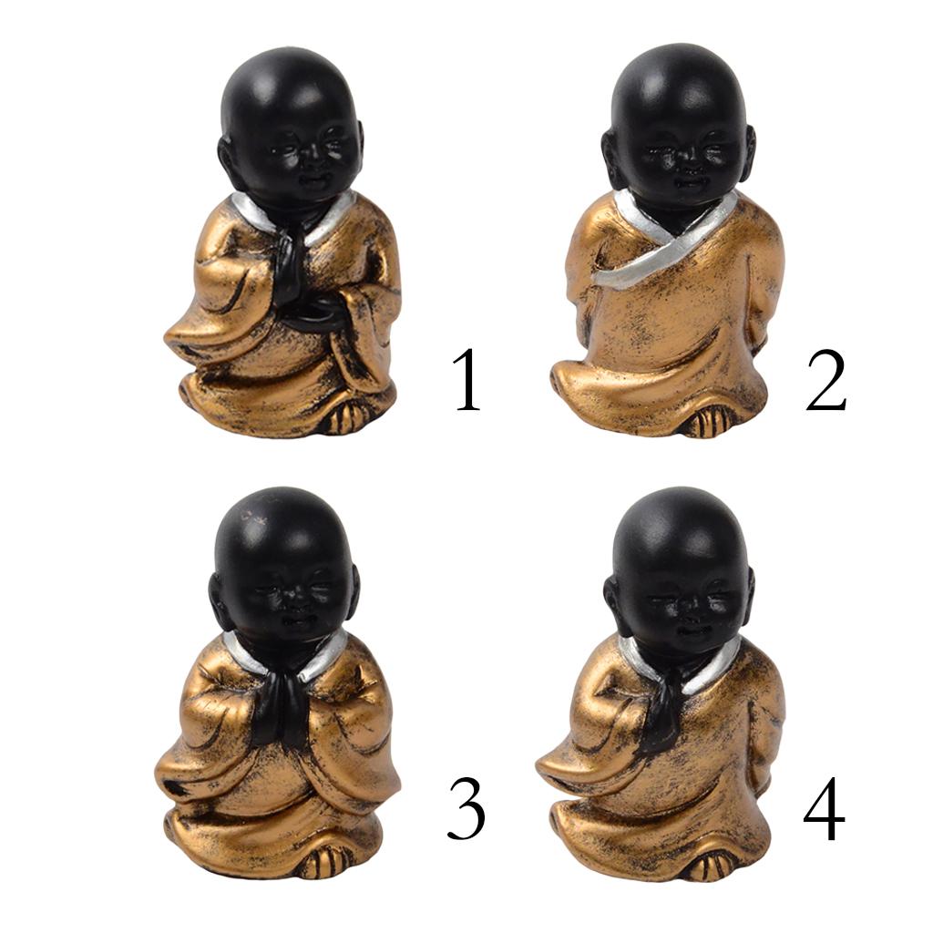 Resin Buddha Statue Monk Figurine Tea pet Ornaments