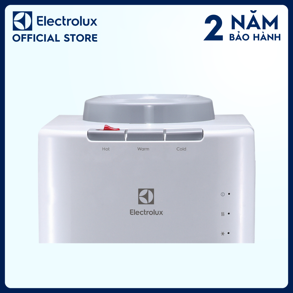 [Freeship] Cây nước nóng lạnh Electrolux bình úp trên trắng có ngăn chứa đồ - EQACF01TXWV - 3 vòi nước: nóng, bình thường và lạnh, ngăn tủ 9L [Hàng chính hãng]