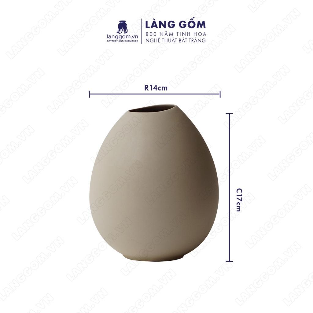 Bình hoa, lọ hoa Gốm sứ Bát Tràng cao cấp Men mát miệng chụm dùng làm quà tặng, trang trí - Làng Gốm Bát Tràng