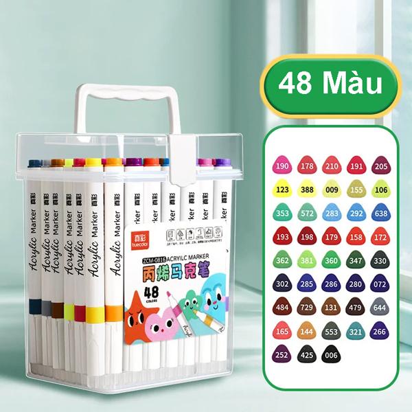 Hộp 48 Bút Lông Màu Acrylic Marker - Truecolor ZCM-0816-48