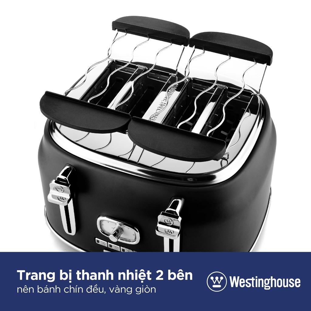 Máy Nướng Bánh Mì Sandwich 4 Lát Westinghouse WKTTB809, 4 Khe Nướng, 6 Chế Độ Nướng, Nhập Mỹ, BH 12 Tháng