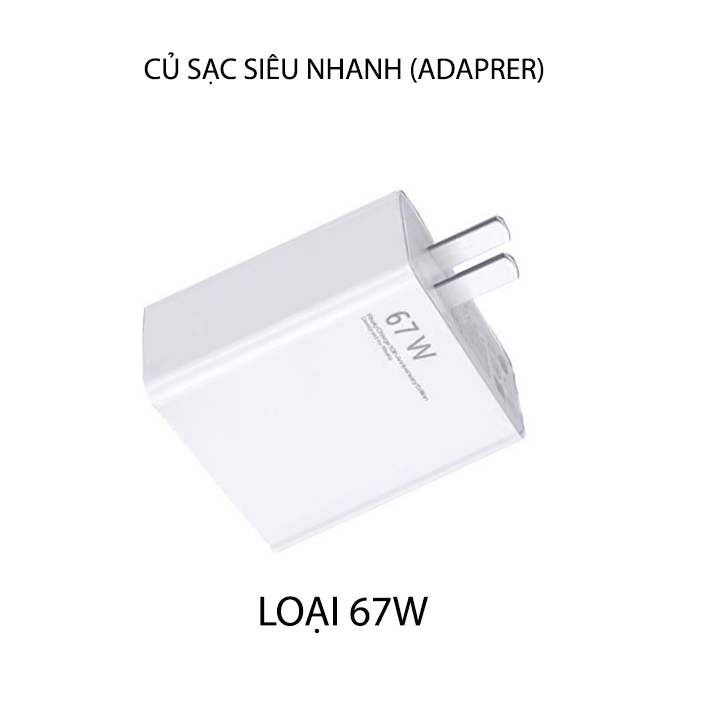 Củ sạc siêu nhanh loại 67-120W tùy chọn (Adapter