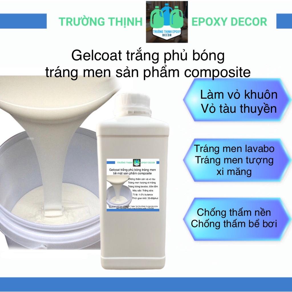 Nhựa Gelcoat Trắng Phủ Lớp Men Bóng Trên Bề Mặt Sản Phẩm, Sơn Gelcoat Phủ Bóng Composite - Trường Thịnh Sài Gòn