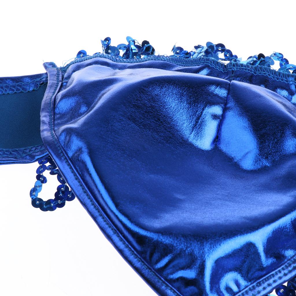 Belly Dance Bra Tops And Hip Scarf Sequin Beaded Costume Set for Festival Performance