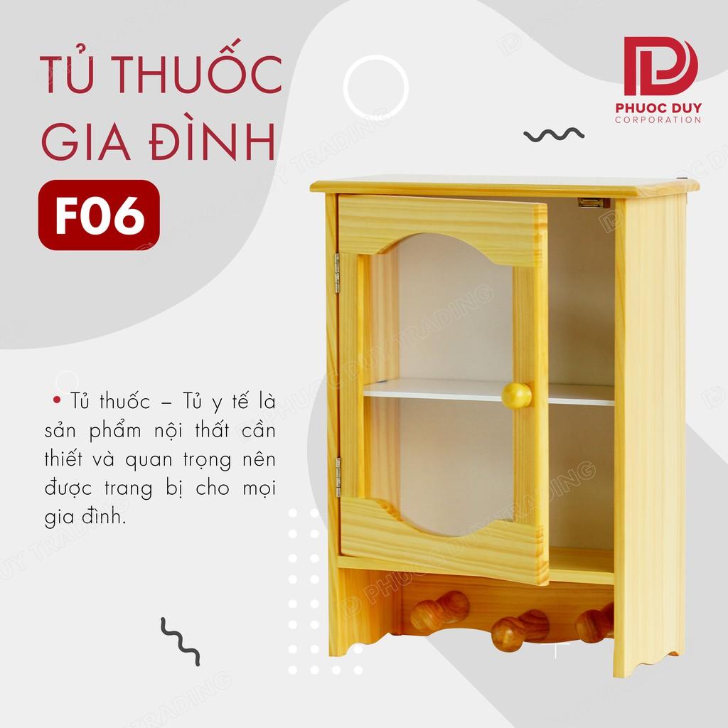 Tủ thuốc - Tủ y tế gia đình gỗ tự nhiên F06