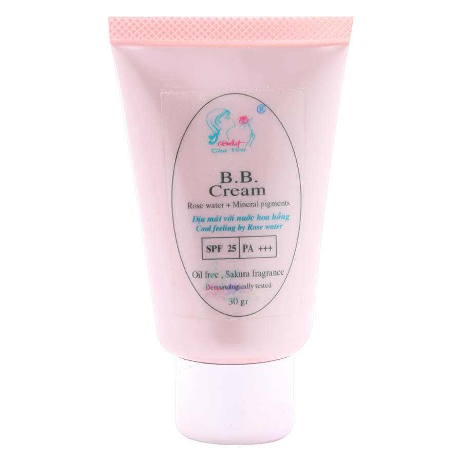 BB Cream Hoa Hồng /Tha Von (30g) da mặt bạn sáng rực rỡ hơn , làm mờ vết nám , che khuyết điểm ,  da mịn màng hơn , quà tặng 1 tupe BB cream Lavender 5 gam Dưỡng da , se khít lỗ chân lông do tác dụng của nước cất hoa hồng thiên nhiên