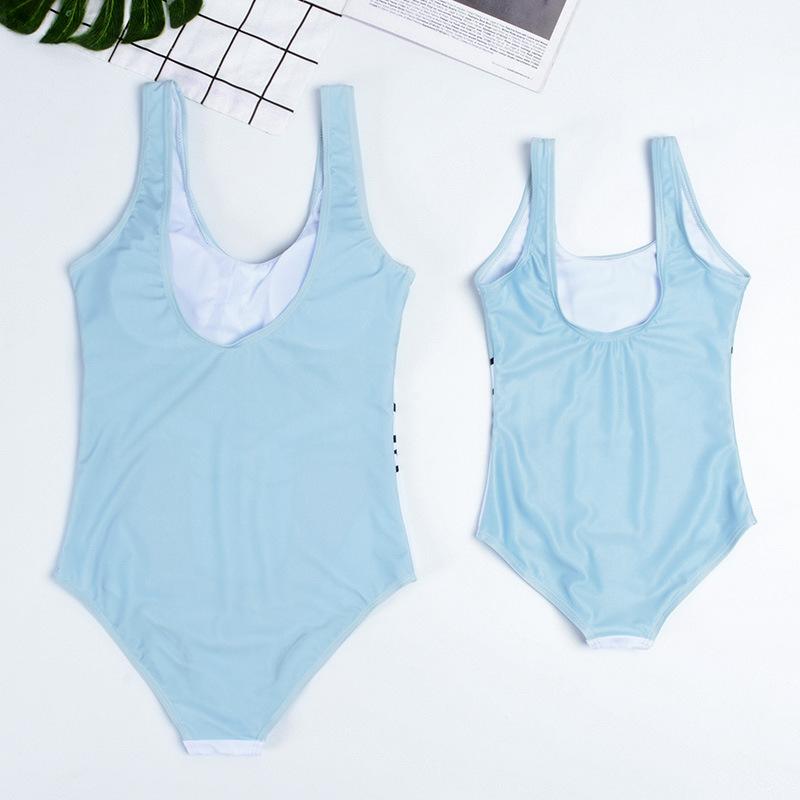 Mẹ Con Gái Phù Hợp Với Họ Đồ Bơi Mẹ Và Tôi Một Bộ Phim Hoạt Hình In Thỏ Đồ Bơi Trẻ Em Đi Biển Bơi Bikini
